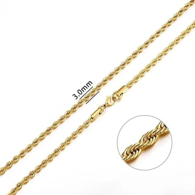 Rope Stainless Steel Chain Necklace