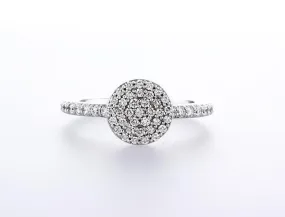 Round Pavé Diamond Ring