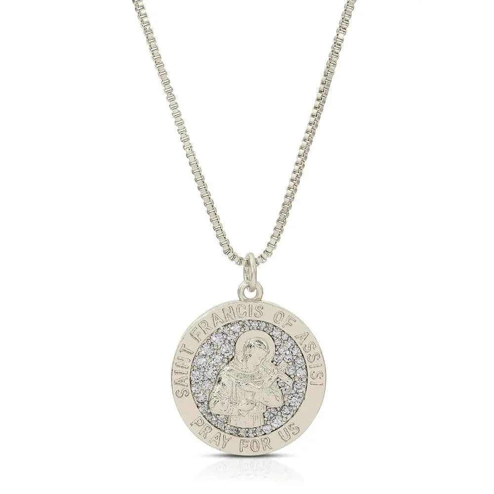 Saint Francic of Assisi Silver Necklace