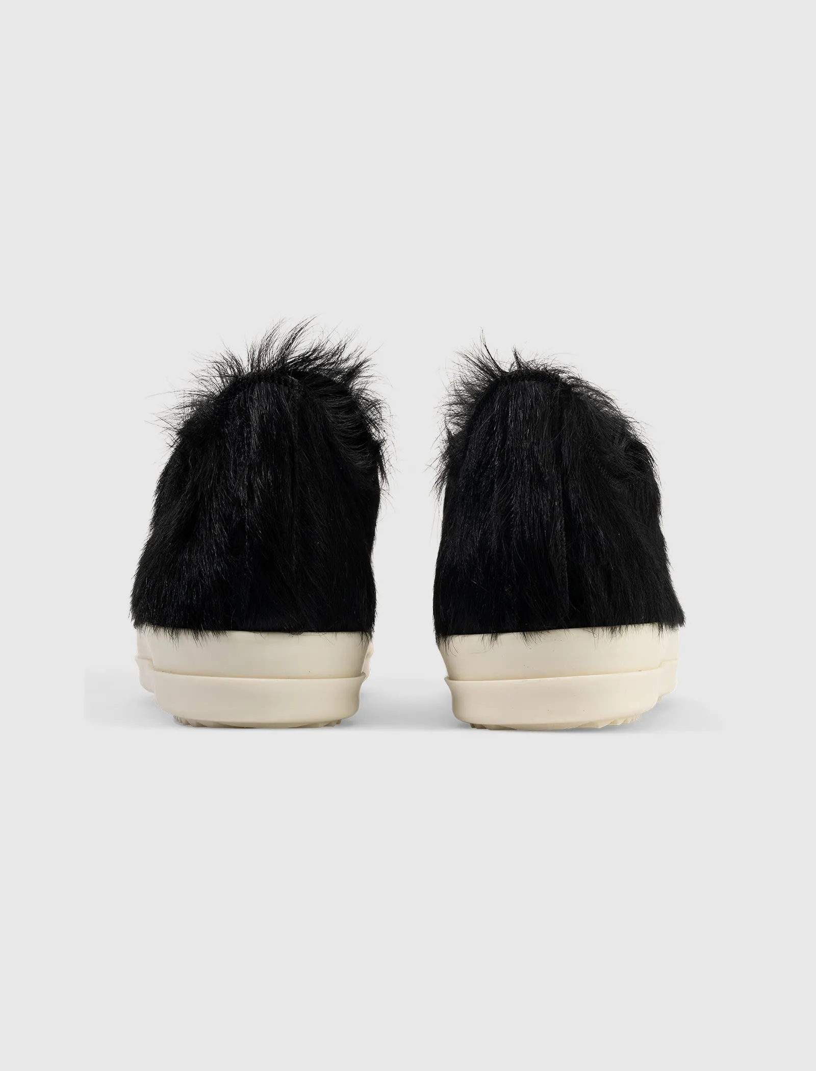 SCARPE LOW FUR SNEAKERS BLACK/MILK