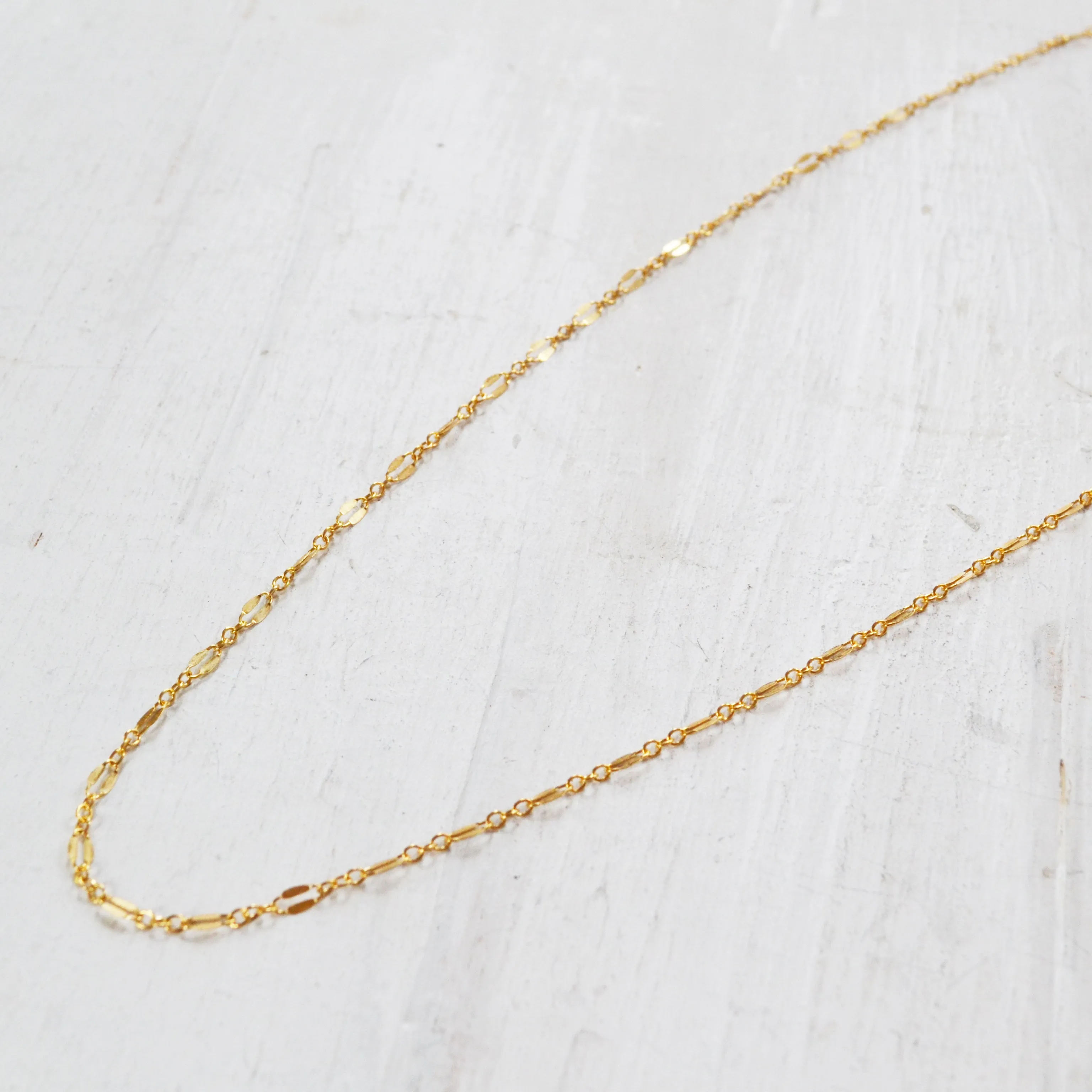 Shimmer Chain Necklace, Gold, Rose Gold, or Silver