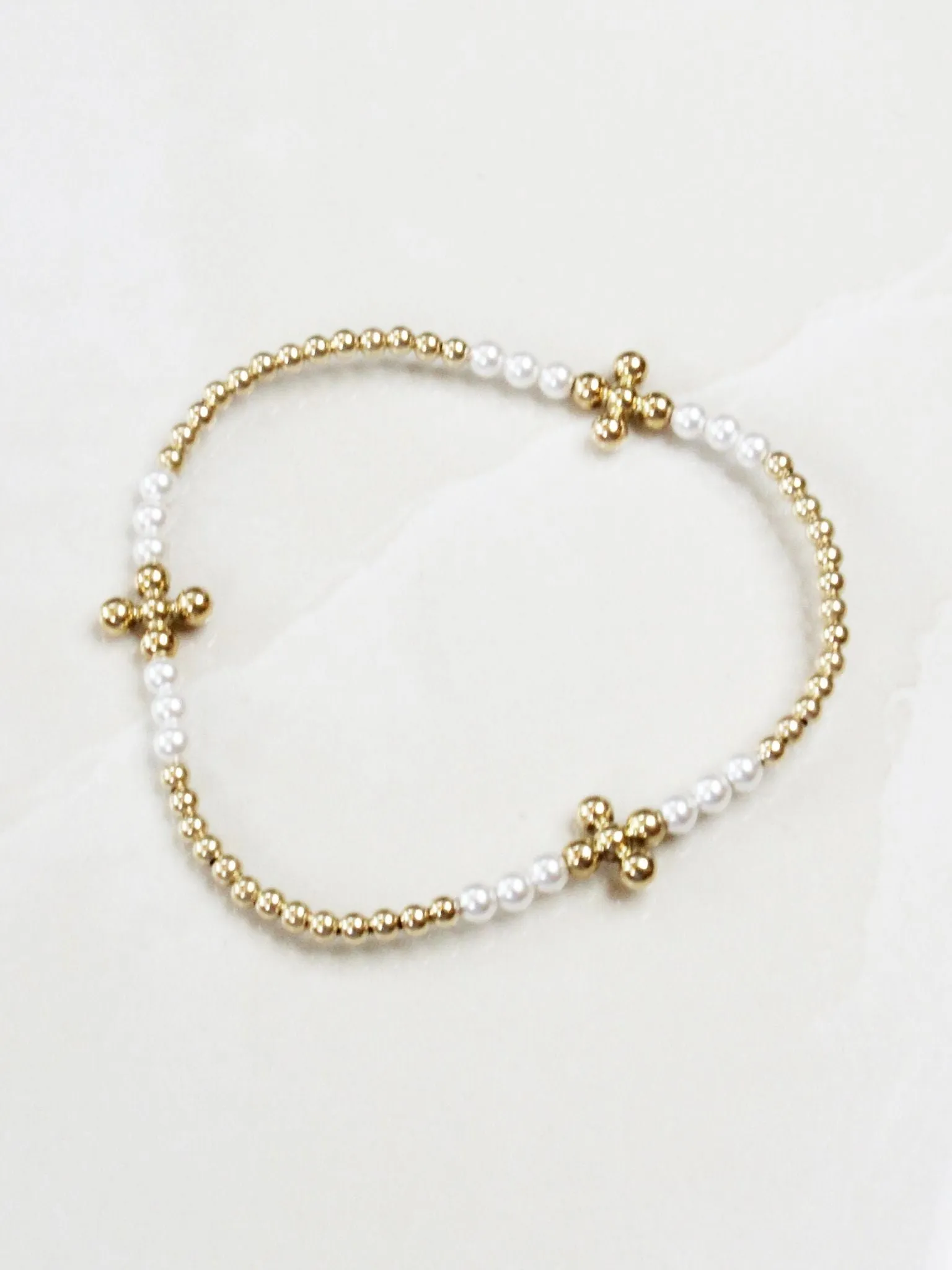 Signature Cross Gold Bliss - 2.5mm Pearl