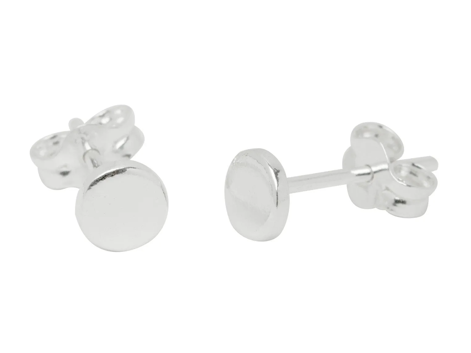 Silver Dot Stud Earrings