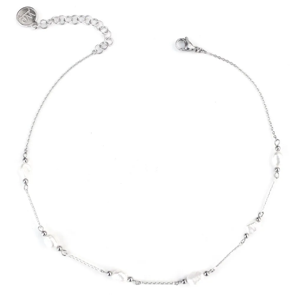 Silver Plated Coco Choker Necklace