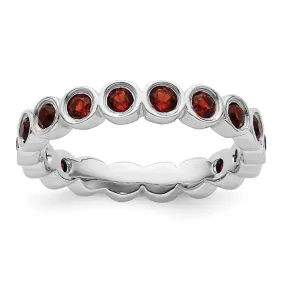 Stackable Expressions Garnet Ring in Sterling Silver