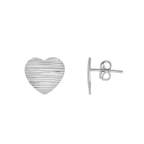 Sterling Silver Heart Stud Earrings