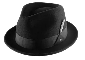 Stetson crushable Wool Black Trilby hat