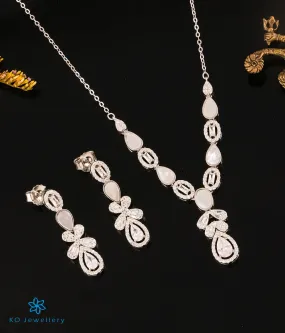 The Diva Sparkle Silver Necklace & Earrings