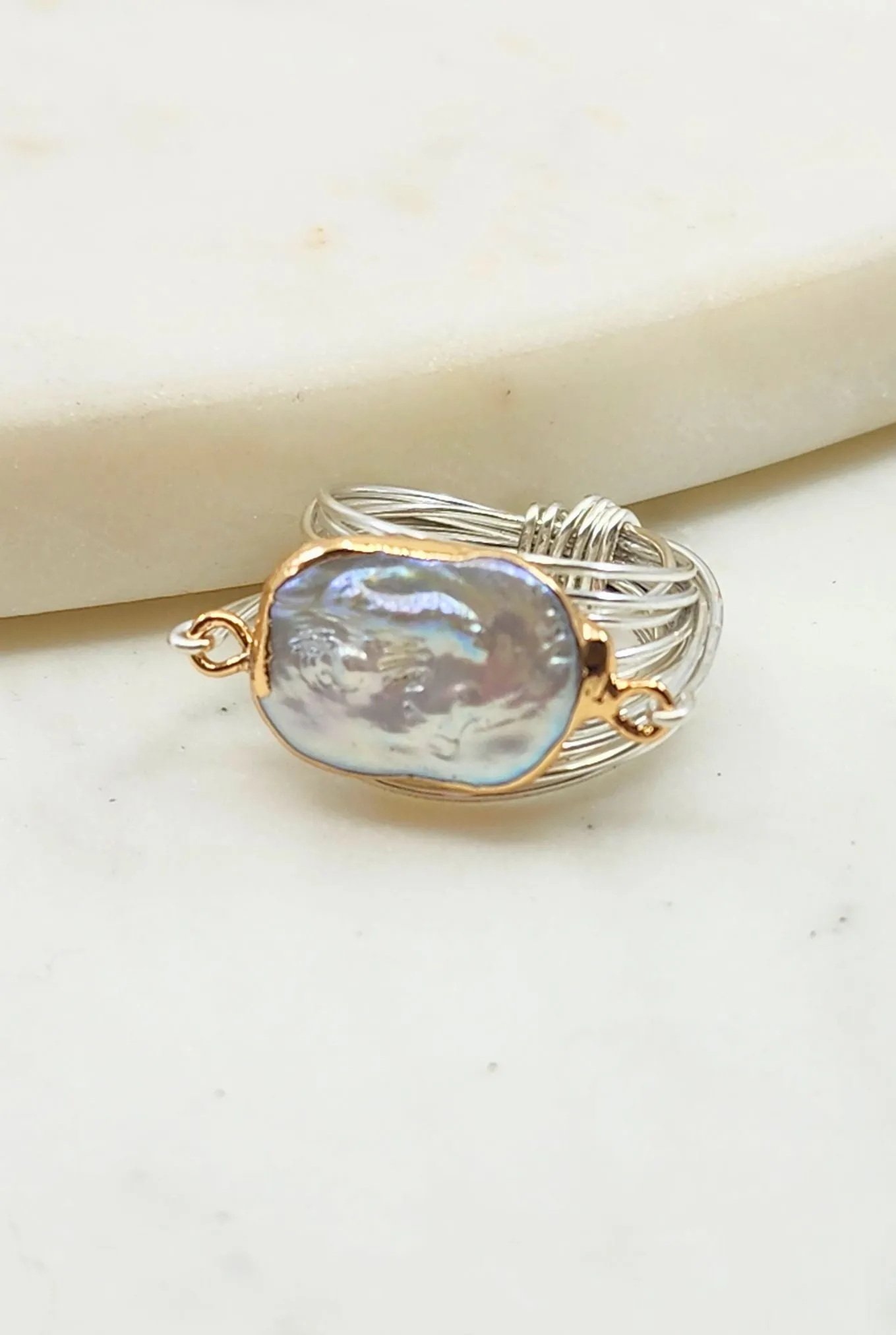 Torrey Ring with Freshwater Pearl