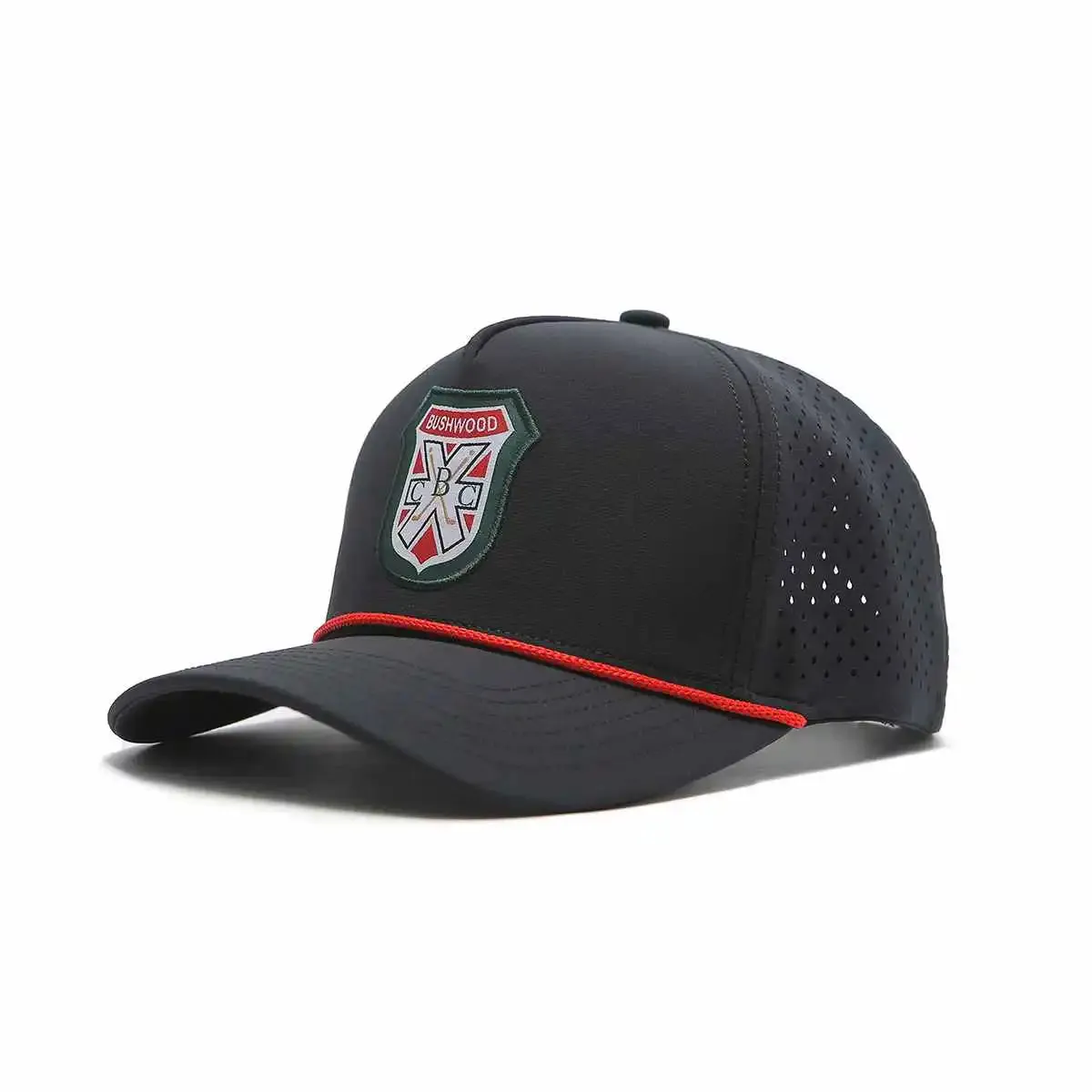 TOUR PRO Bushwood Members Golf Hat in Black with Curved Brim