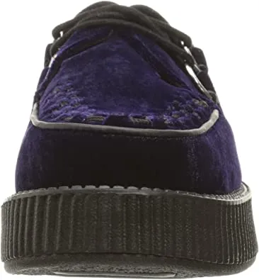 T.U.K 2 TONE PURPLE VELVET LOW CREEPER