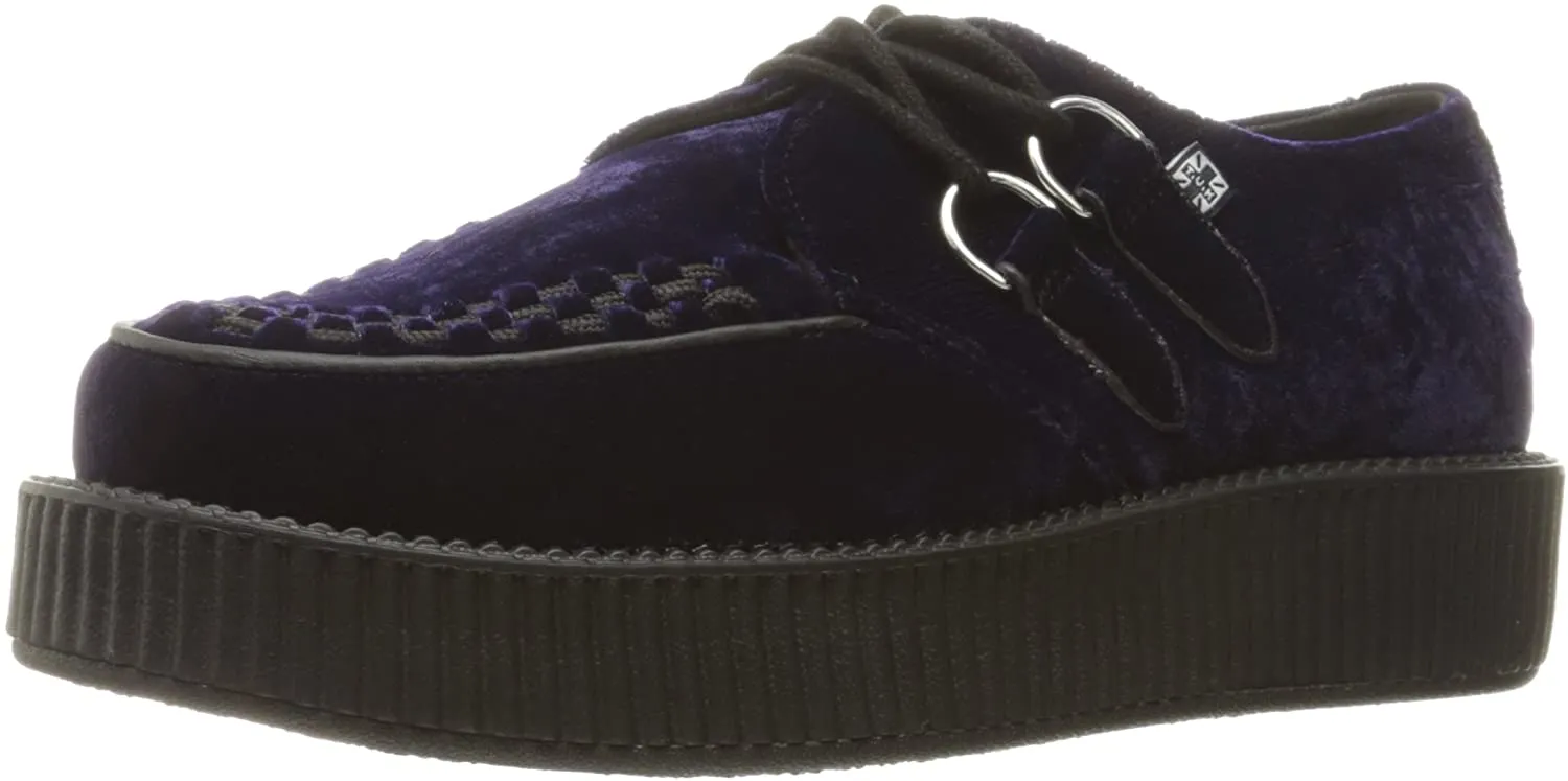 T.U.K 2 TONE PURPLE VELVET LOW CREEPER