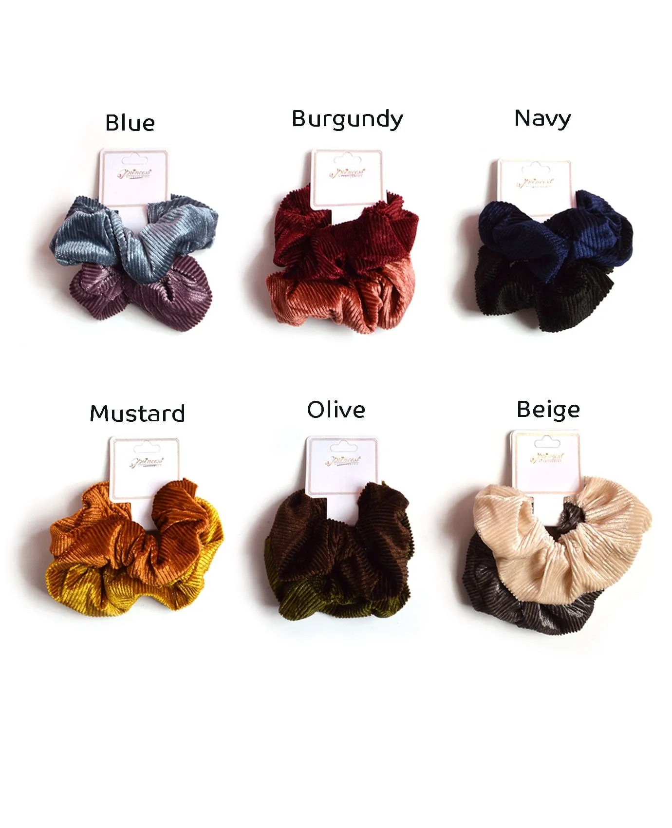 Velvet Lines Scrunchies