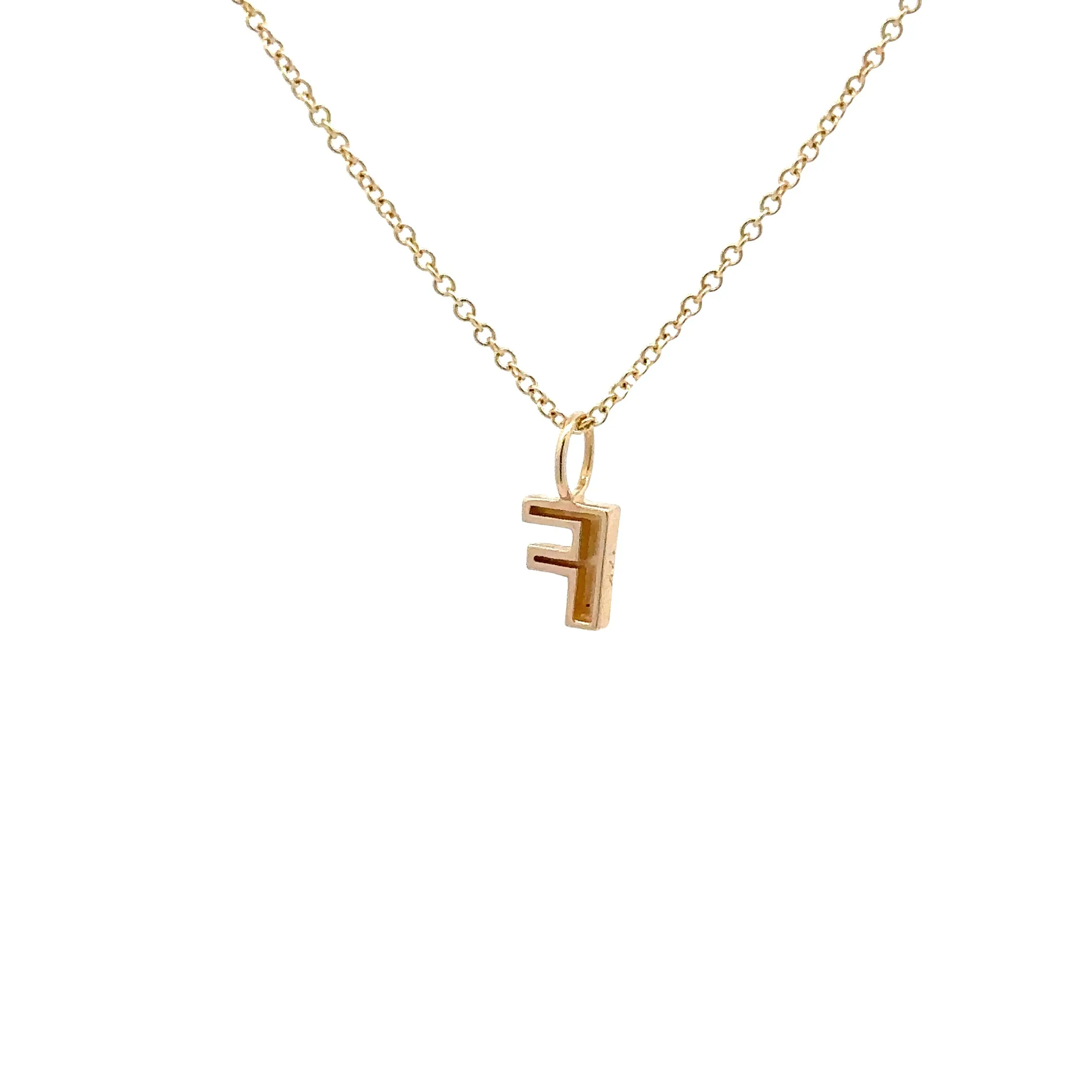 WD1306 14kt Yellow Gold Uppercase A-Z Letter Pendants