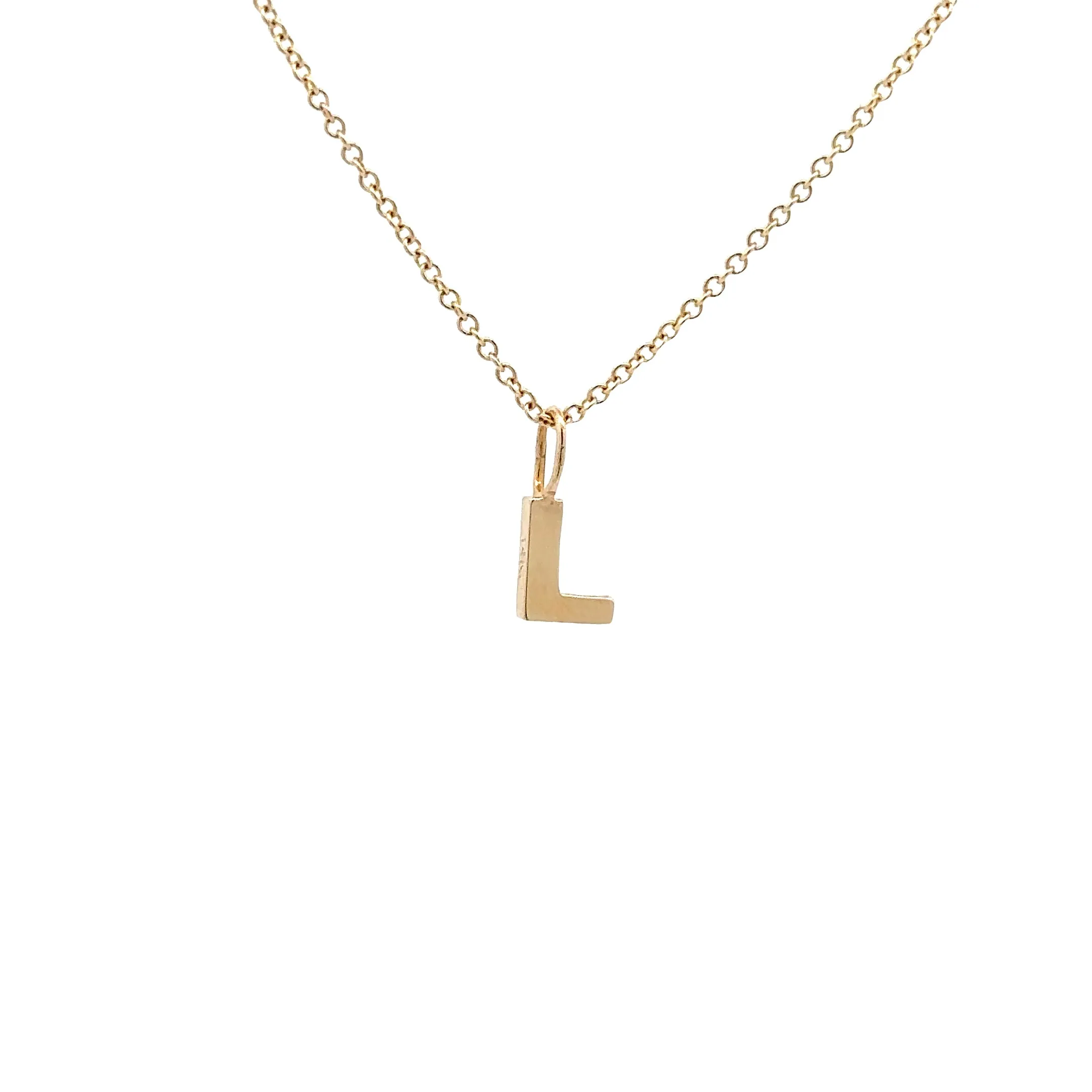 WD1306 14kt Yellow Gold Uppercase A-Z Letter Pendants