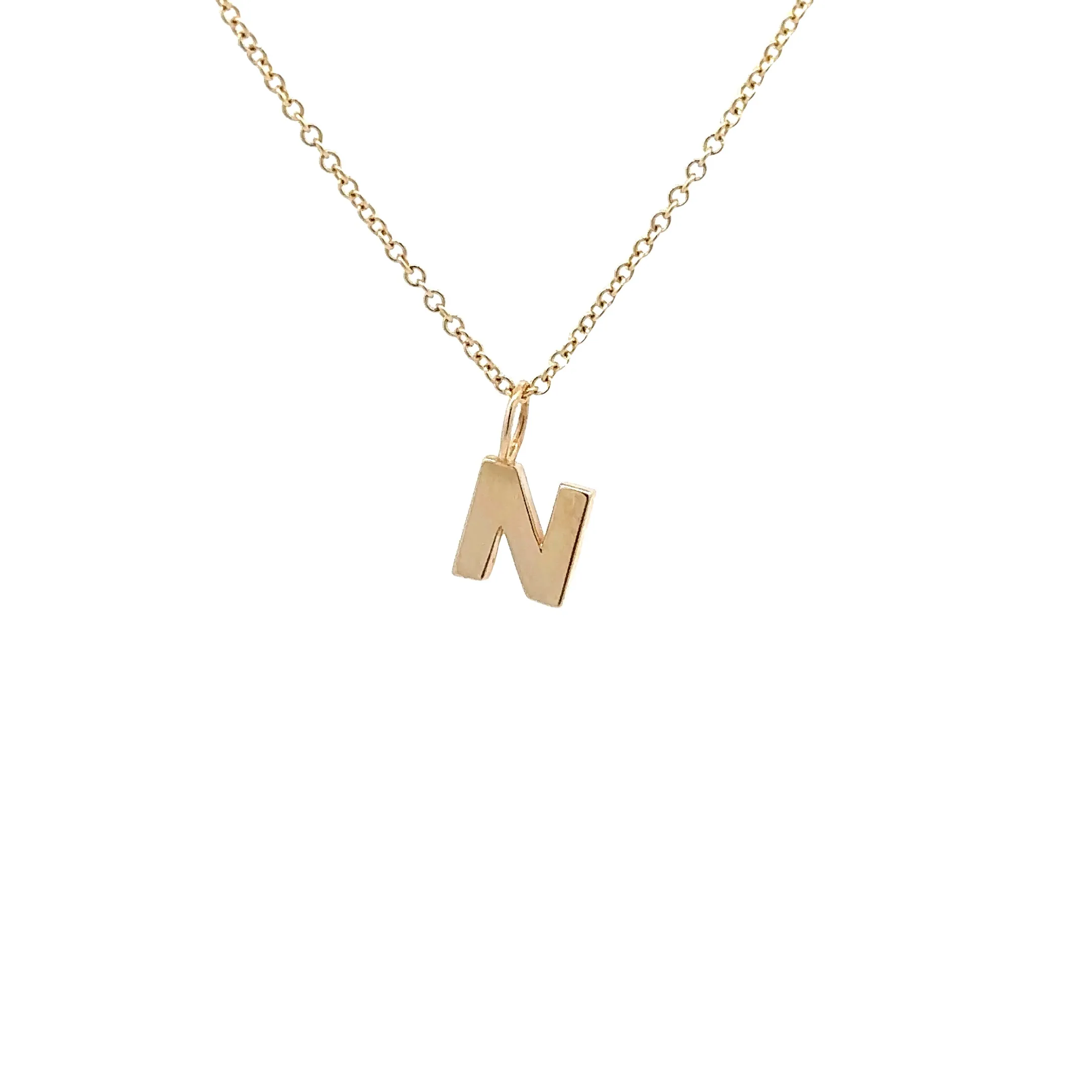 WD1306 14kt Yellow Gold Uppercase A-Z Letter Pendants