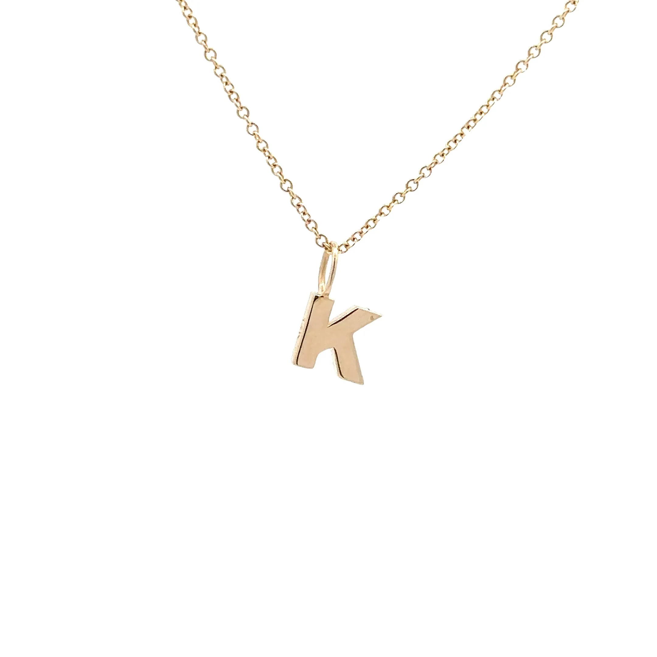 WD1306 14kt Yellow Gold Uppercase A-Z Letter Pendants