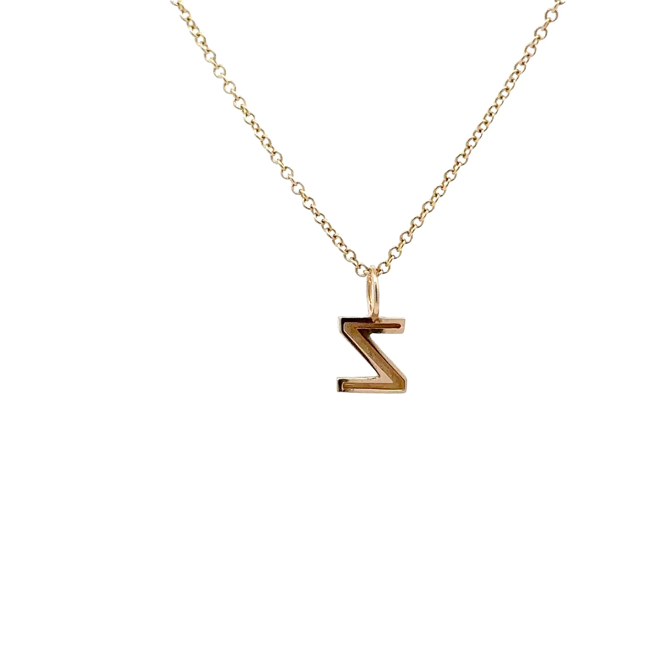 WD1306 14kt Yellow Gold Uppercase A-Z Letter Pendants