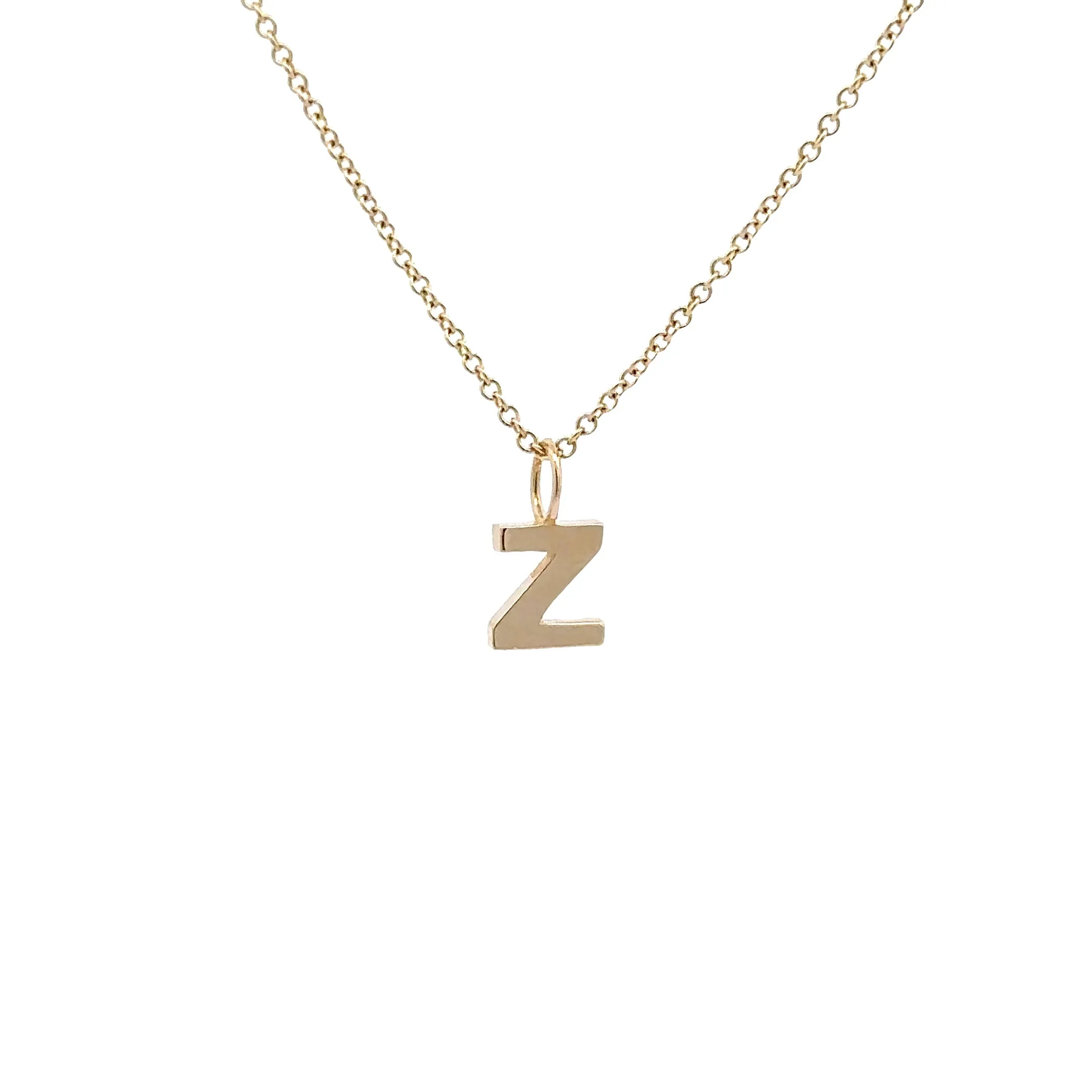 WD1306 14kt Yellow Gold Uppercase A-Z Letter Pendants