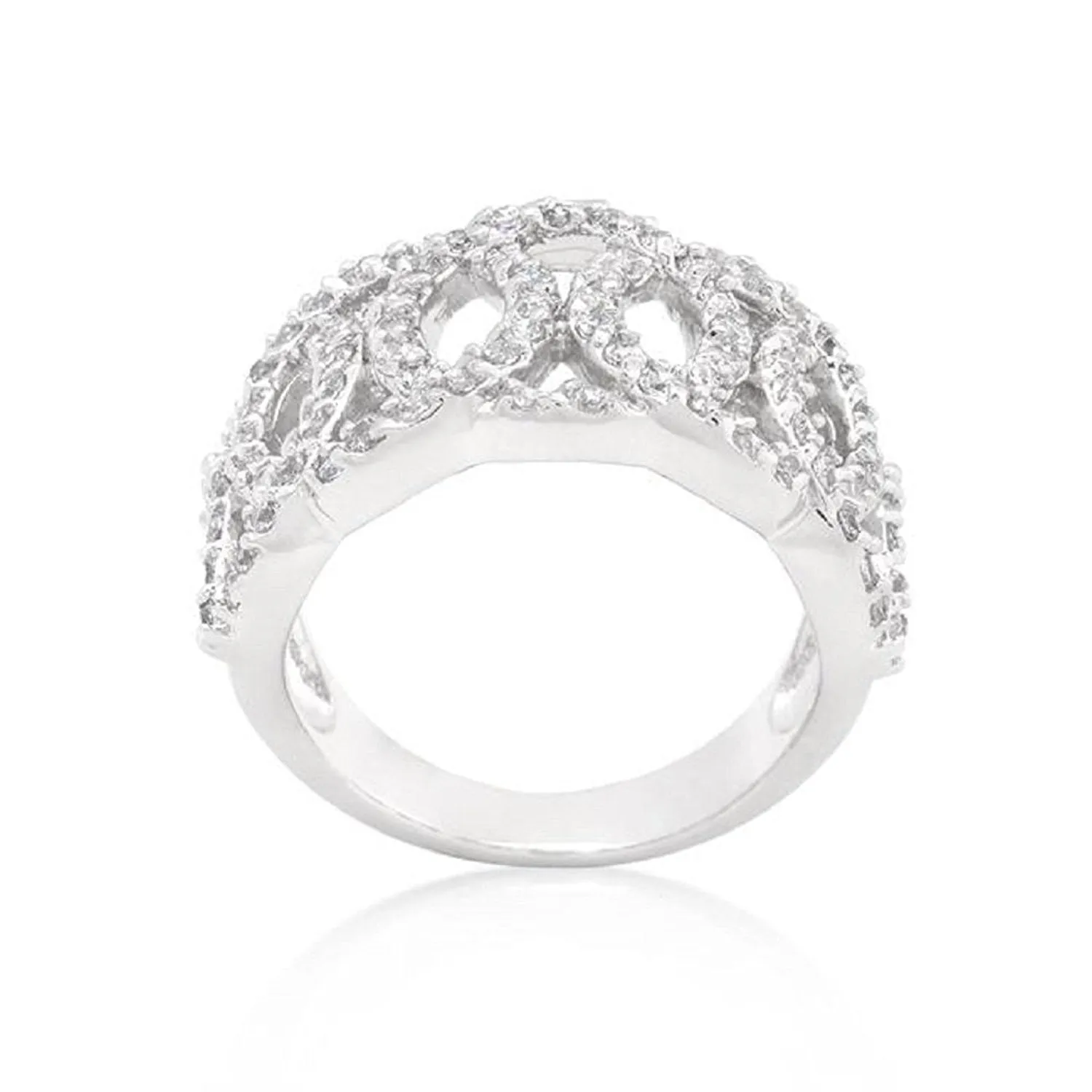 WildKlass Cubic Zirconia Circular Ring