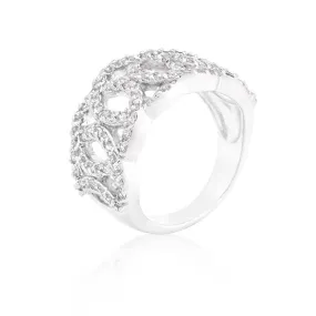 WildKlass Cubic Zirconia Circular Ring