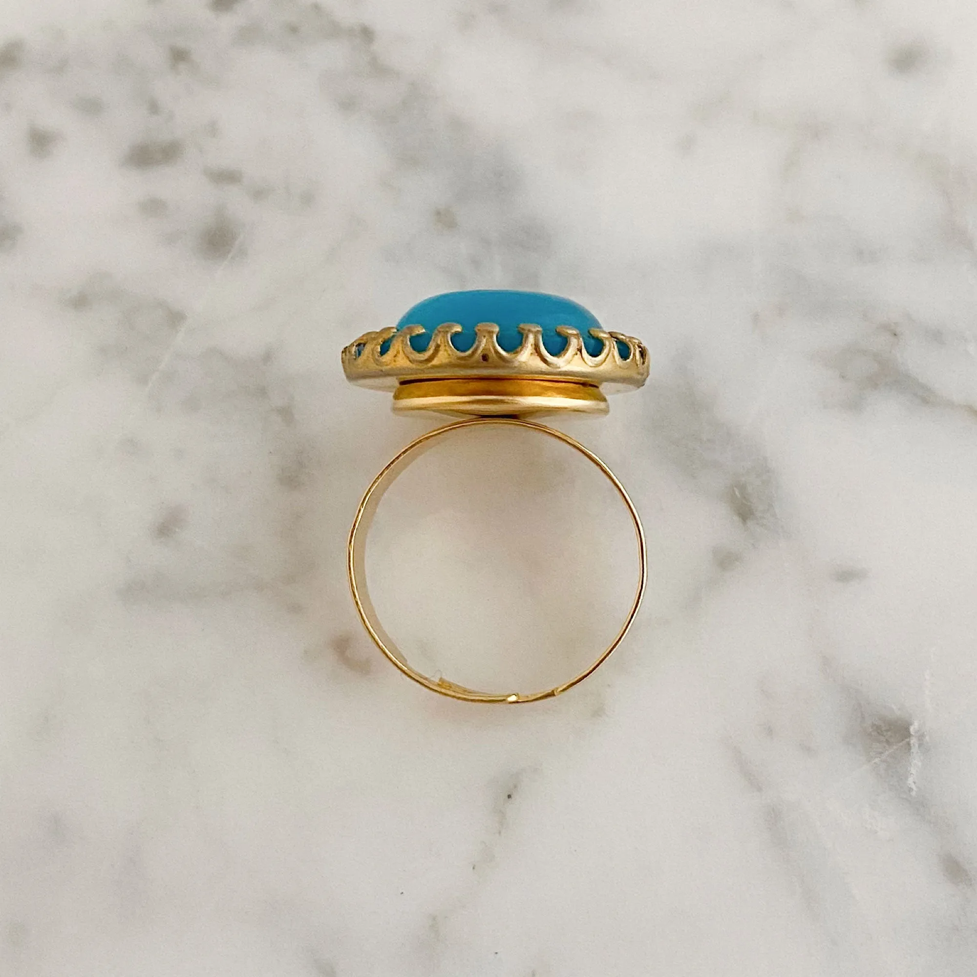 ZANE vintage teal cocktail ring