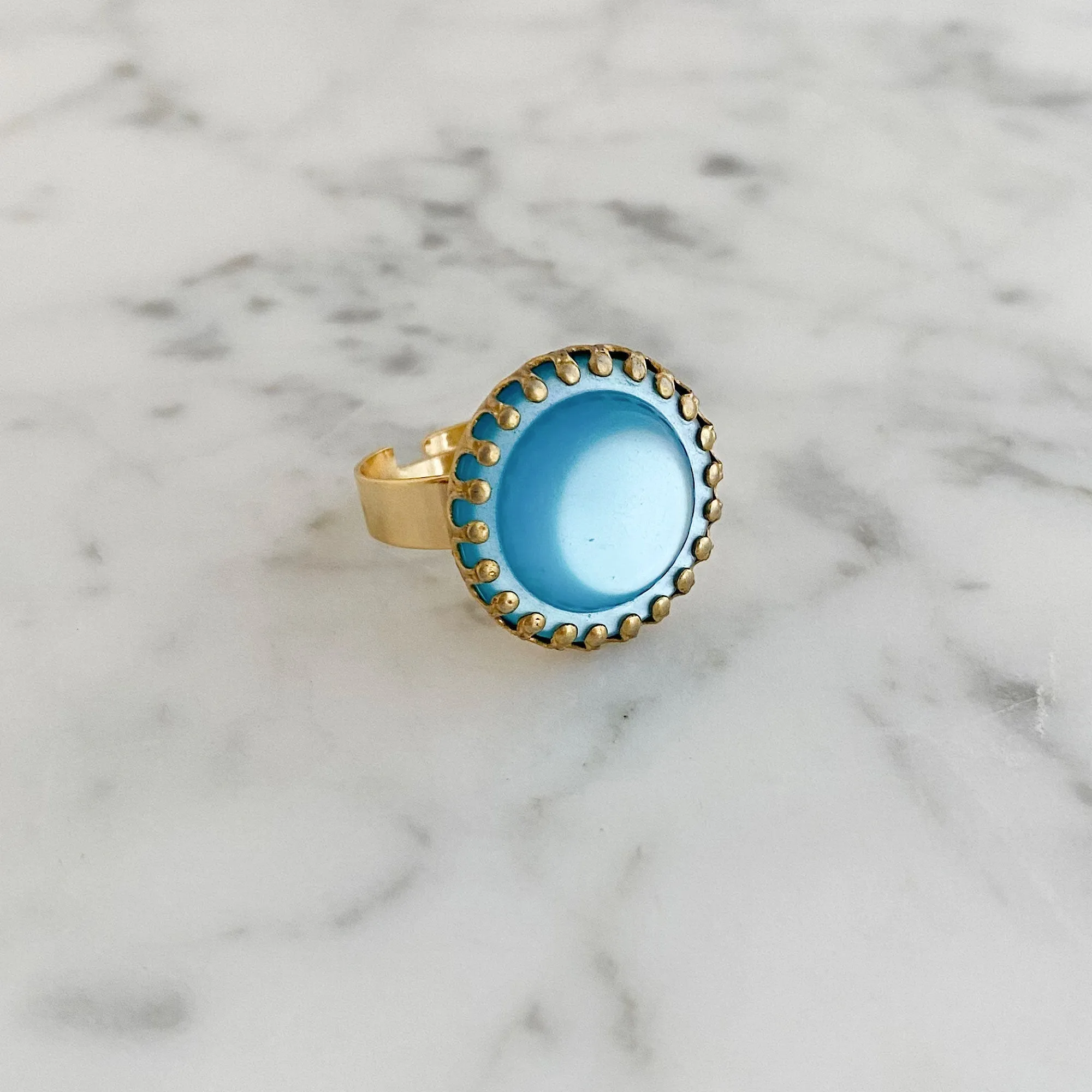 ZANE vintage teal cocktail ring