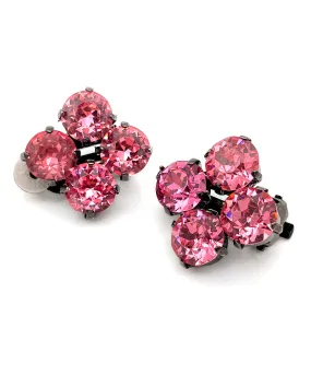 【フランス輸入】ヴィンテージ SPHINX ピンク ビジュー イヤリング/Vintage SPHINX Pink Bijou Clip On Earrings